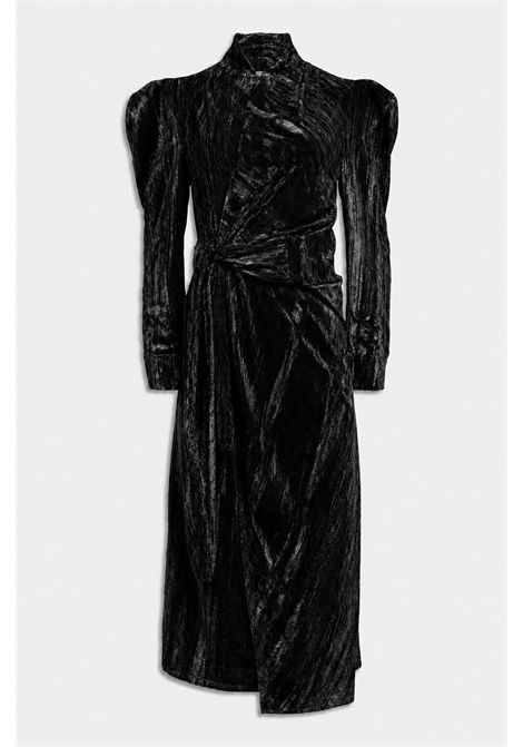 Weili Zheng Abito a Portafoglio in Velluto Stampato Nero Donna WEILI ZHENG | Abiti | F26DL02B234